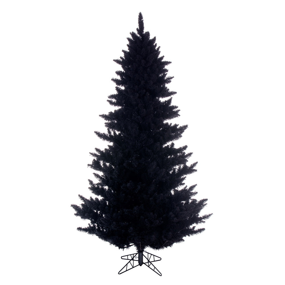 Vickerman 9' x 62" Flocked Black Fir Artificial Unlit Christmas Tree.