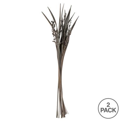 Vickerman 36" Gray Wash Bahia Spears with Seeds 2 pack Dried