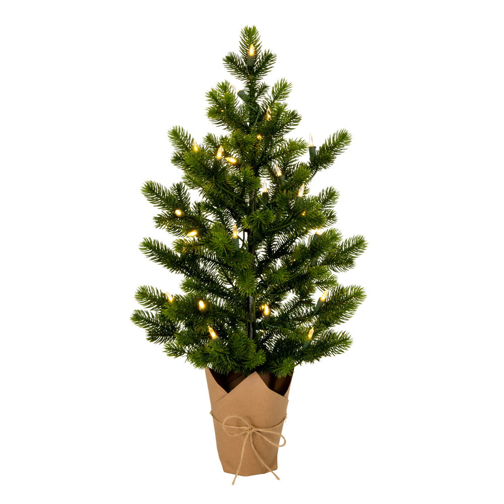 Vickerman 24" x 14" Bryson Spruce Artificial Christmas Tree Dura-Lit® LED Warm White Mini Lights