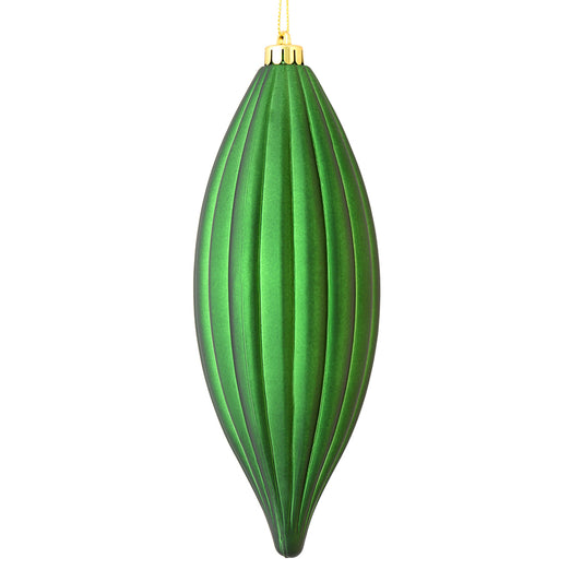 Vickerman 8" Emerald Matte Line Finial Ornament Pack of 4