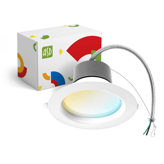 ASD Lighting LED Commercial Downlight 4inch 7/10/13W 120-277V 0-10V Dimmable 2700/3000/3500/4000/5000K White UL ES