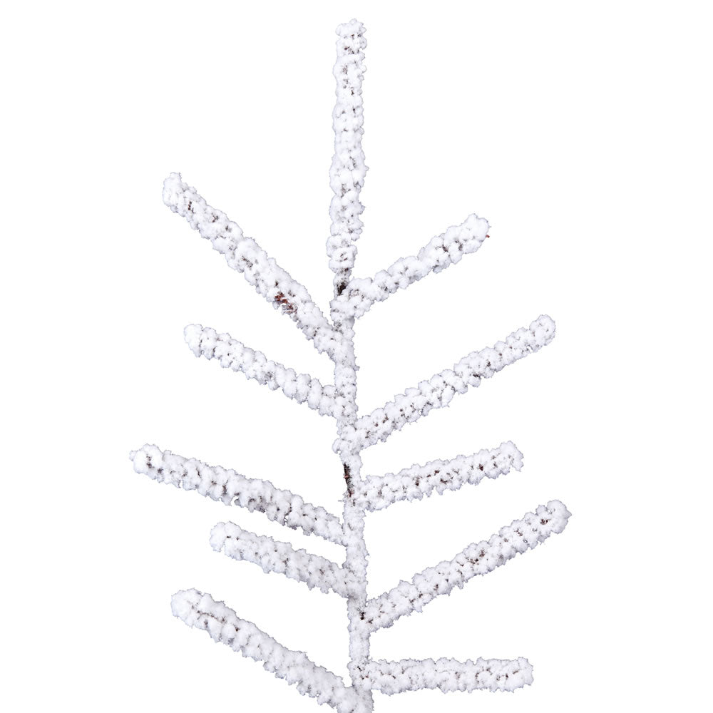 Vickerman 6' x 54" Flocked Stick Pine Artificial Christmas Tree Unlit