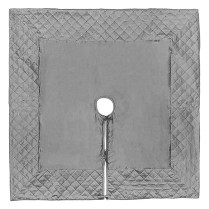 Vickerman 52" Gray Quilt Stitch Jewel Christmas Tree skirt