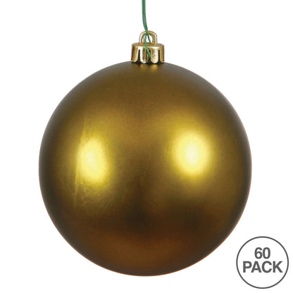 Vickerman 2.4" Olive Matte Ball Ornament 60 per Box