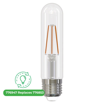 Bulbrite LED Filament 3 Watt Dimmable 5 Inch T9 Light Bulb with Clear finish and Medium (E26) Base - 2700K Warm White Light, 250 Lumens