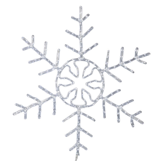Vickerman 24" Forked Snowflake Christmas Ornament with 160 Pure White LED Lights