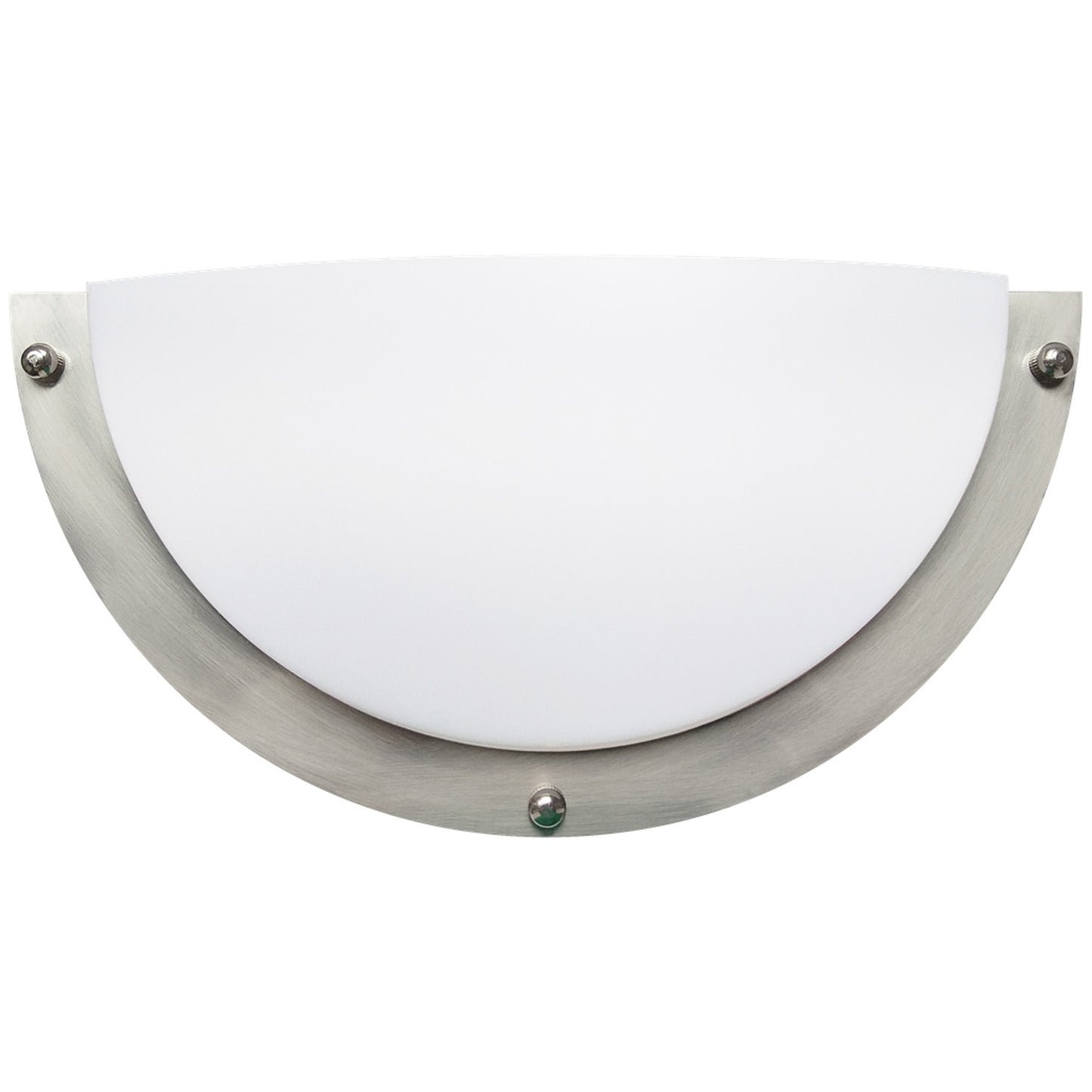 Sunlite 49201 12-Inch Half Moon Wall Sconce Light Fixture, 12W, 840 Lumens, Dimmable LED Wall Light, Color Selectable 30K/40K/50K, Indoor Wall Sconce, ETL Listed Energy Star, Title-24, Brushed Nickel Finish