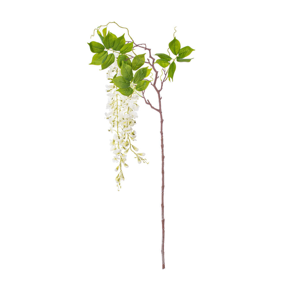 Vickerman 56" Artificial White Wisteria And Foliage Hanging Spray