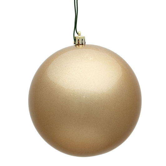 Vickerman 6" Café Latte Candy Ball Ornament 4 per Bag