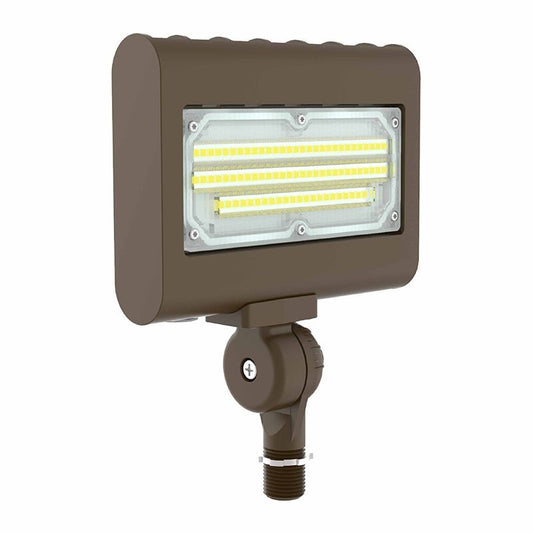 Westgate Flood/Area Light,T 120-277V, Outdoor Lighting, 10W/15W/20W/30W, 130 Lumens/W, 5000K, Bronze 0~10V Dimmable