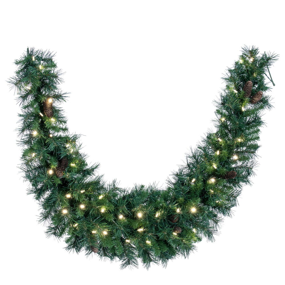 Vickerman 6' Cheyenne Artificial Christmas Swag Garland Warm White LED Lights