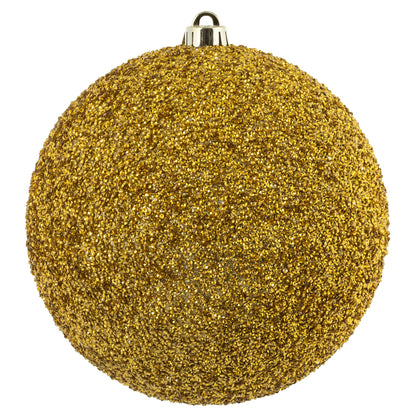 Vickerman 8" Gold Beaded Ball Ornament 2 per Bag
