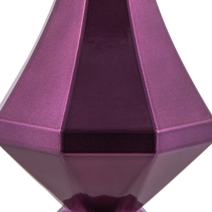 Vickerman 8" Plum Candy Finish Diamond Finial Ornament Pack of 2