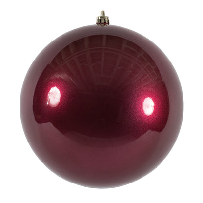 Vickerman 6" Berry Red Candy Ball Ornament 4 per Bag