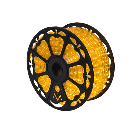 Vickerman 150' x .5" Yellow LED Rope Light Spool 120 Volt.
