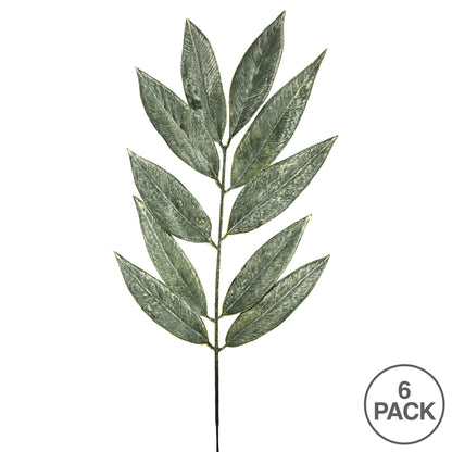 Vickerman 20" Artificial Green Muddy White Willow Spray. Includes 6 sprays per pack.
