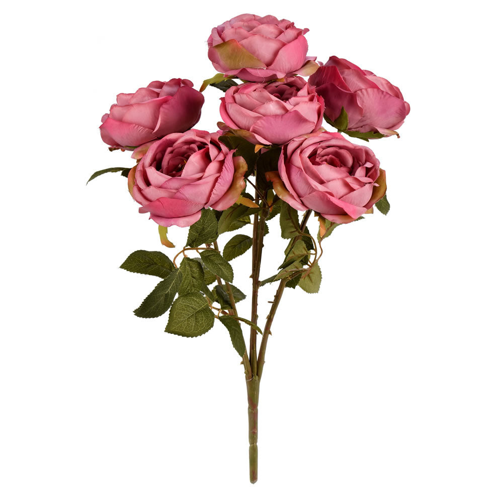 Vickerman 17.5" Artificial Mauve Rose Bush.
