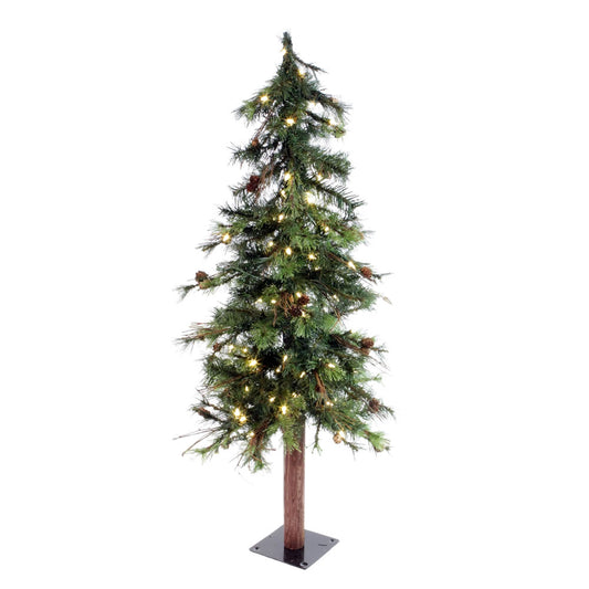 Vickerman 4' Mixed Country Alpine Artificial Christmas Tree Warm White Dura-Lit® LED Lights