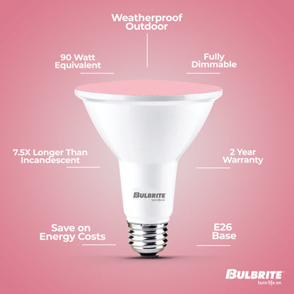 Bulbrite 772504 90-Watt Equivalent, Blue Color PAR38 Weatherproof Outdoor E26 Medium Base Flood LED Light Bulb
