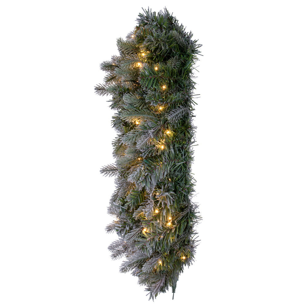 Vickerman 60" Frosted Douglas Fir Artificial Pre-Lit Wreath Dura-Lit® Warm White LED Mini Lights.