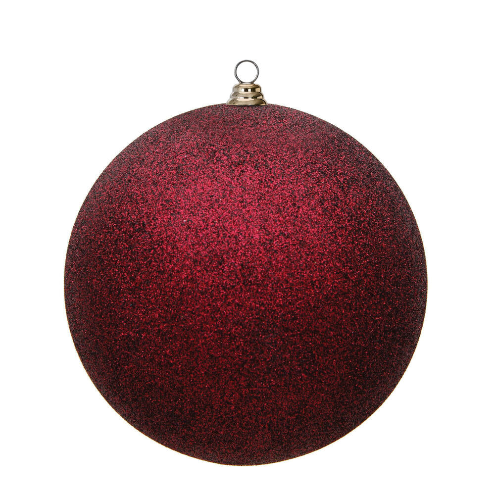 Vickerman 15.75" Burgundy Glitter Ball Ornament