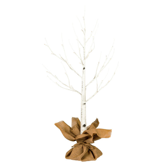 Vickerman 3' White Birch Twig Tree Warm White 3mm Wide Angle LED lights.