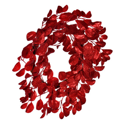 Vickerman 24" Red Artificial Dogwood Glitter Wreath.