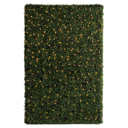 Vickerman 72"x16"x48" Artificial Boxwood Hedge With 700 Warm White LED Lghts.