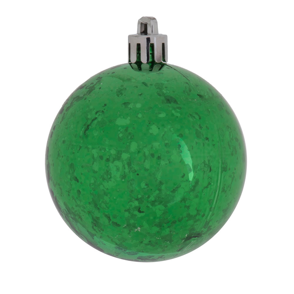 Vickerman 6" Green Shiny Mercury Ball Ornament 4 per Bag