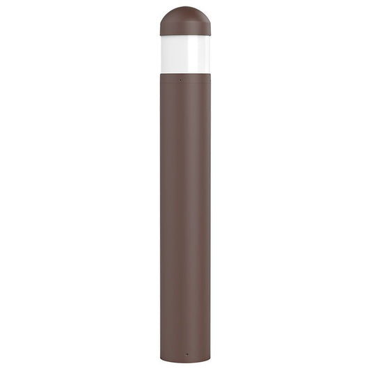 Westgate Bollard 44In Round Flat Top Adj. 12-22W 30/40/50K, Bronze, Outdoor Lighting, 12~22W, 130 Lumens/W, 30K/40K/50K, Bronze Finish, 0~10V Dimmable