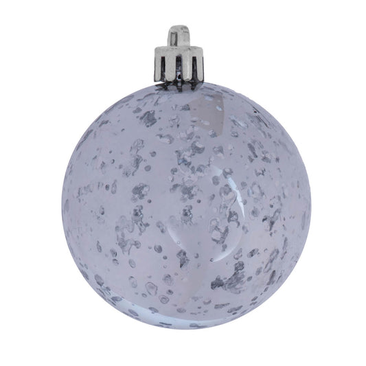 Vickerman 4.75" Pewter Mercury Ball Ornament 4 per Bag.