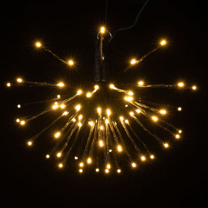 Vickerman 80Lt x 16" Black Starburst Warm White 5mm LED Lights.