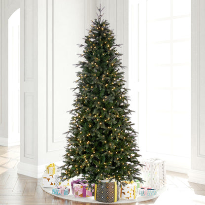 Vickerman 7.5' x 44" Douglas Fir Artificial Slim Christmas Tree with Warm White LED Lights.