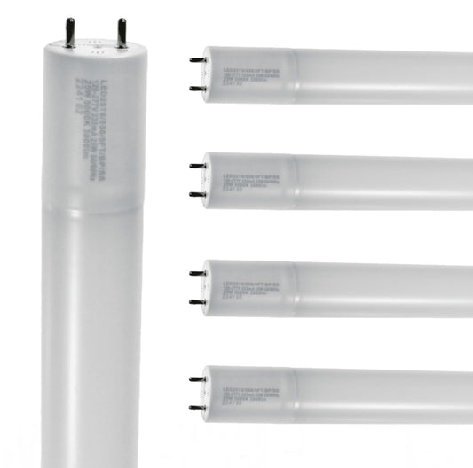 Damar- 59.63-Inch T8 LED Tube Light Bulb Safety Shielded Type B Single End Ballast Bypass 25W 3000 Lumen 5000K Bright White G13 Bi-Pin Base 120-277V UL Listed Pack of 5- Fluorescent Replacement