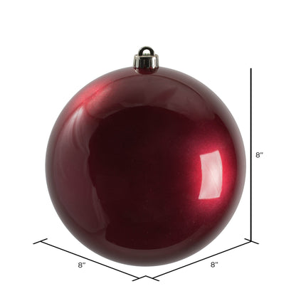 Vickerman 8" Berry Red Candy Ball Ornament