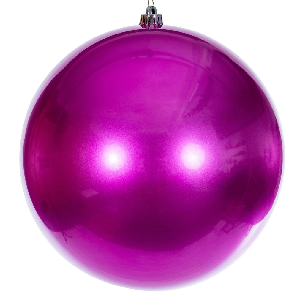 Vickerman 12" Hot Pink Candy Ball Ornament 1 per bag.