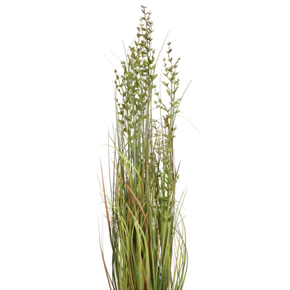 Vickerman 36" PVC Artificial Potted Green and Brown Grass and Plastic Grass.