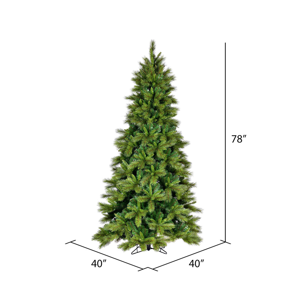 Vickerman 6.5' x 40" Brighton Pine Artificial Christmas Tree Unlit