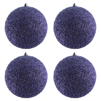 Vickerman 6" Lilac Beaded Ball Ornament 4 per Bag