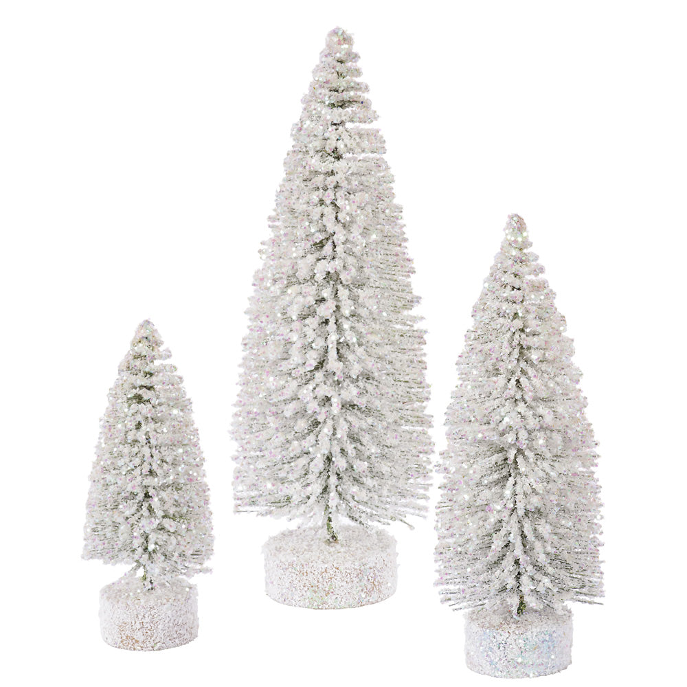 Vickerman 5"/7"/9" White Snow Oval Artificial Christmas Tree Unlit