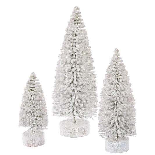 Vickerman 5"/7"/9" White Snow Oval Artificial Christmas Tree Unlit