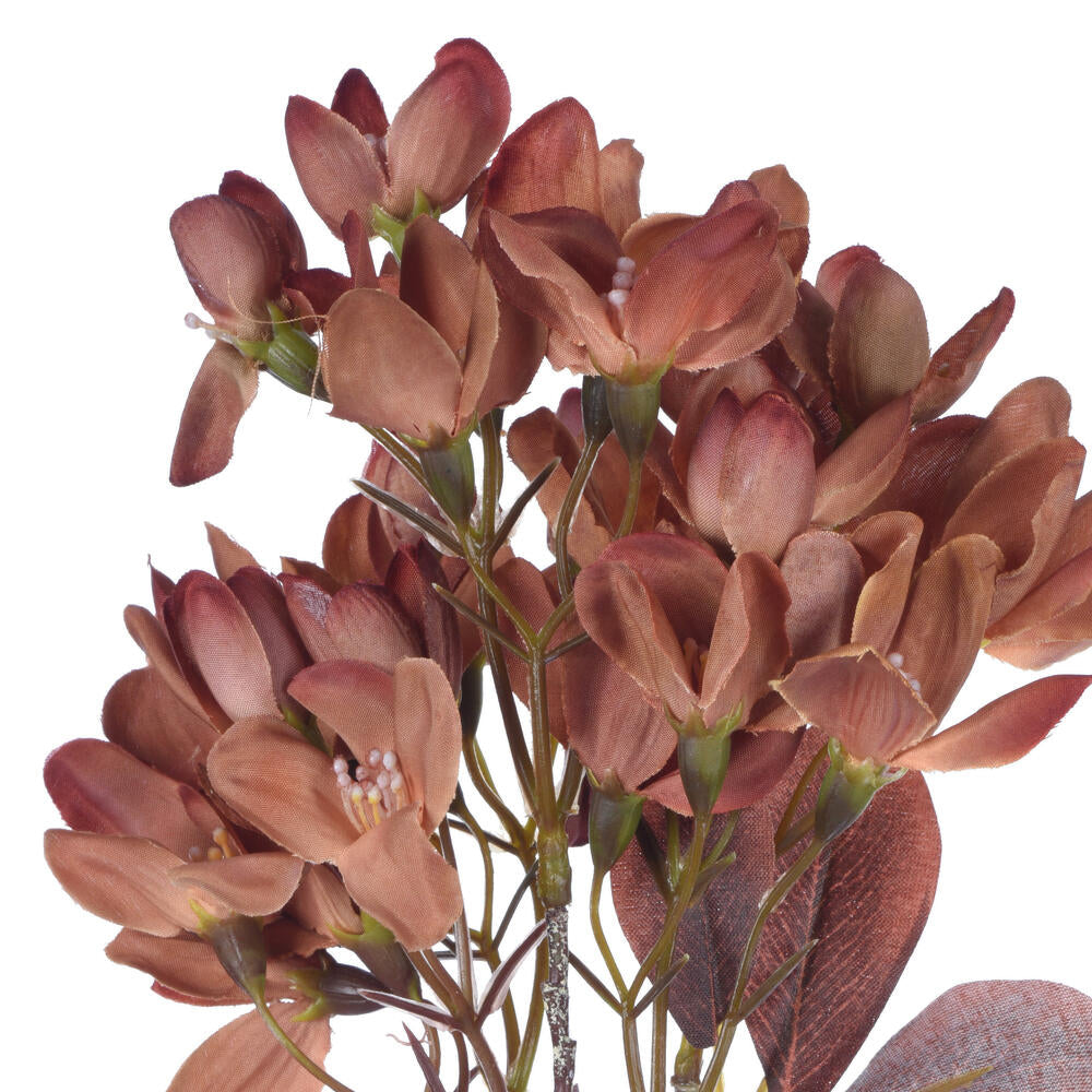 Vickerman 25.5" Rust Artificial Primrose Flower Spray 3 per bag.