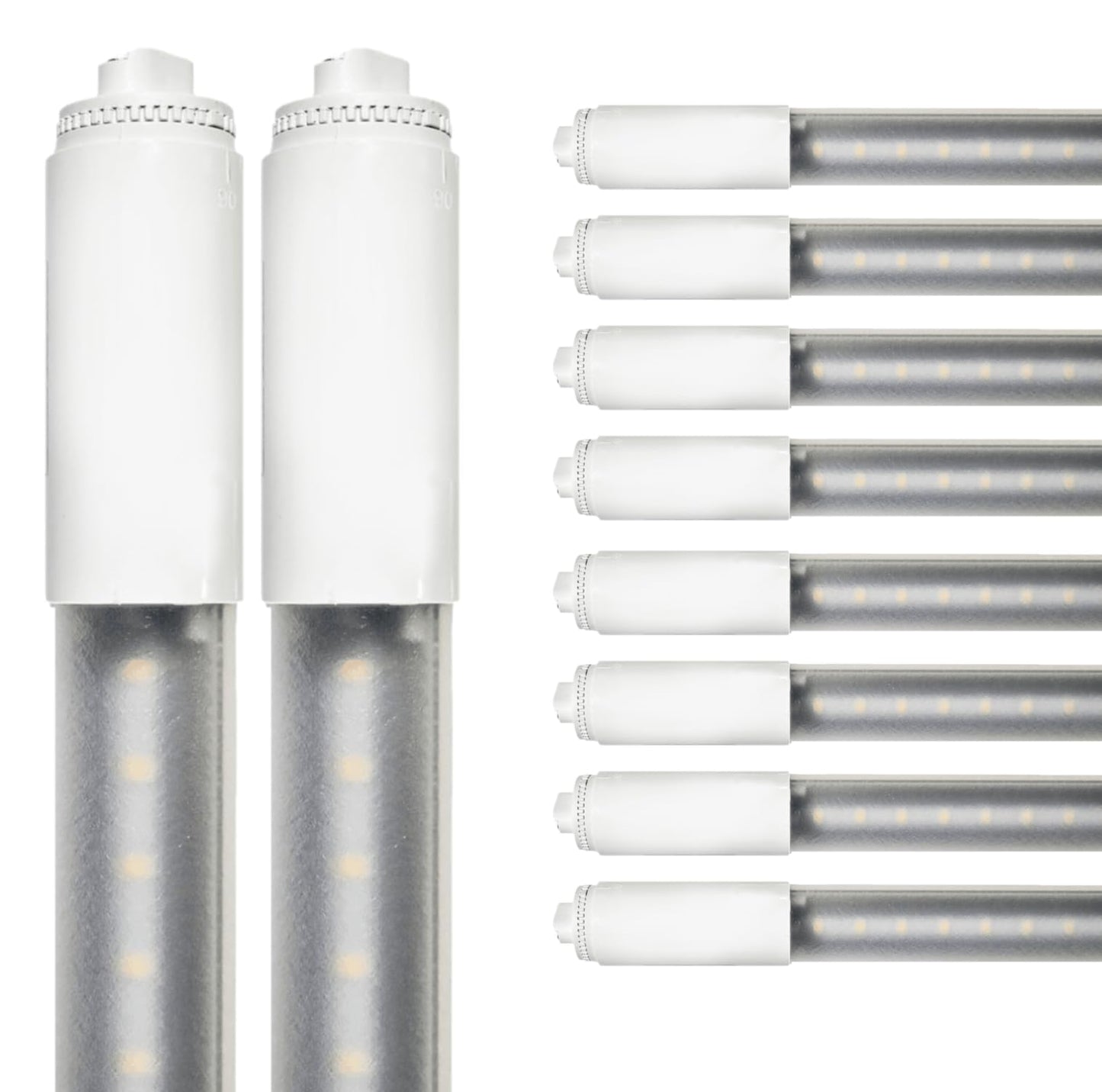 Damar- 5Ft T8 LED Tube Light Bulb Type B Bypass Single End 18W 2500 Lumens 4000K Cool White R17D Base with Rotating Ends 120-277VAC Pack of 10- Fluorescent Replacement for Garage Workshop Warehouse