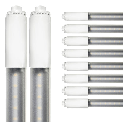Damar- 5Ft T8 LED Tube Light Bulb Type B Bypass Single End 18W 2500 Lumens 4000K Cool White R17D Base with Rotating Ends 120-277VAC Pack of 10- Fluorescent Replacement for Garage Workshop Warehouse