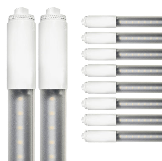 Damar- 5Ft T8 LED Tube Light Bulb Type B Bypass Single End 18W 2500 Lumens 4000K Cool White R17D Base with Rotating Ends 120-277VAC Pack of 10- Fluorescent Replacement for Garage Workshop Warehouse