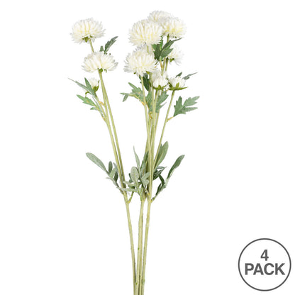 Vickerman 27" Artificial White Daisy Spray. There are 4 Sprays per pack.