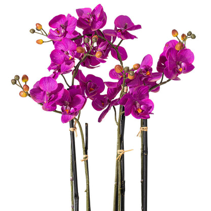 Vickerman 21" Artificial Purple Orchid in Ceramic Pot