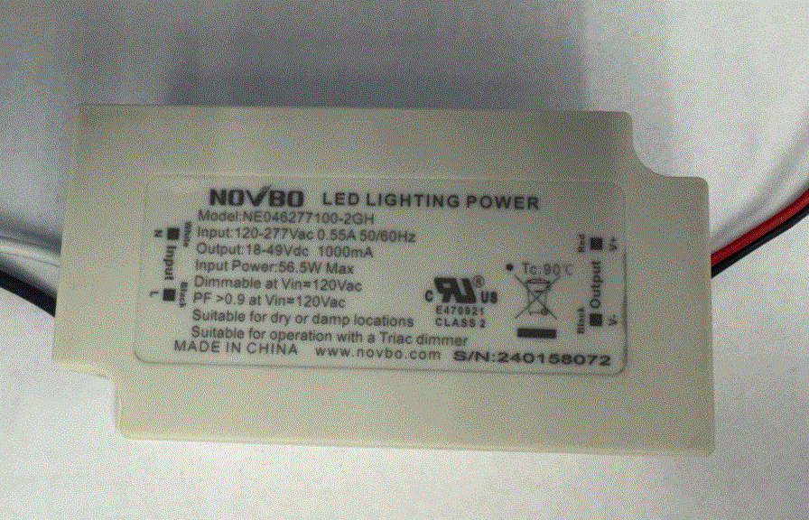 Sunlite 98295 DRIVER MV 1000mA Max DC18-49V LED DRIVER SU