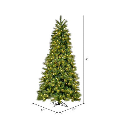 Vickerman 9' x 57" Brighton Pine Artificial Christmas Tree with Warm White Dura-lit LED Lights