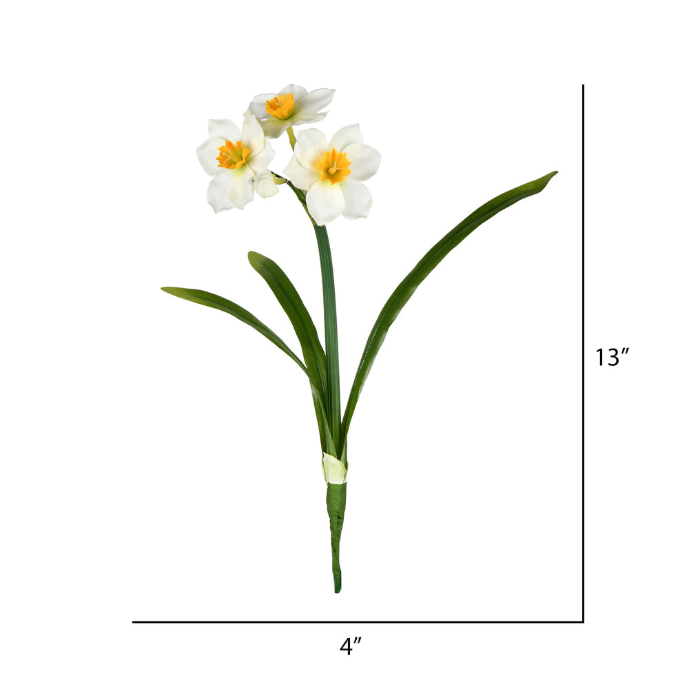 Vickerman 13‘’ Artificial Cream Narcissus Spray. Includes 3 sprays per pack.